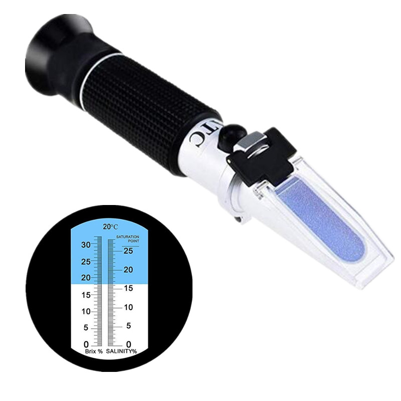 Refractometer Salinity - 0-32% Suiker 0-28% Zout Draagbare 2