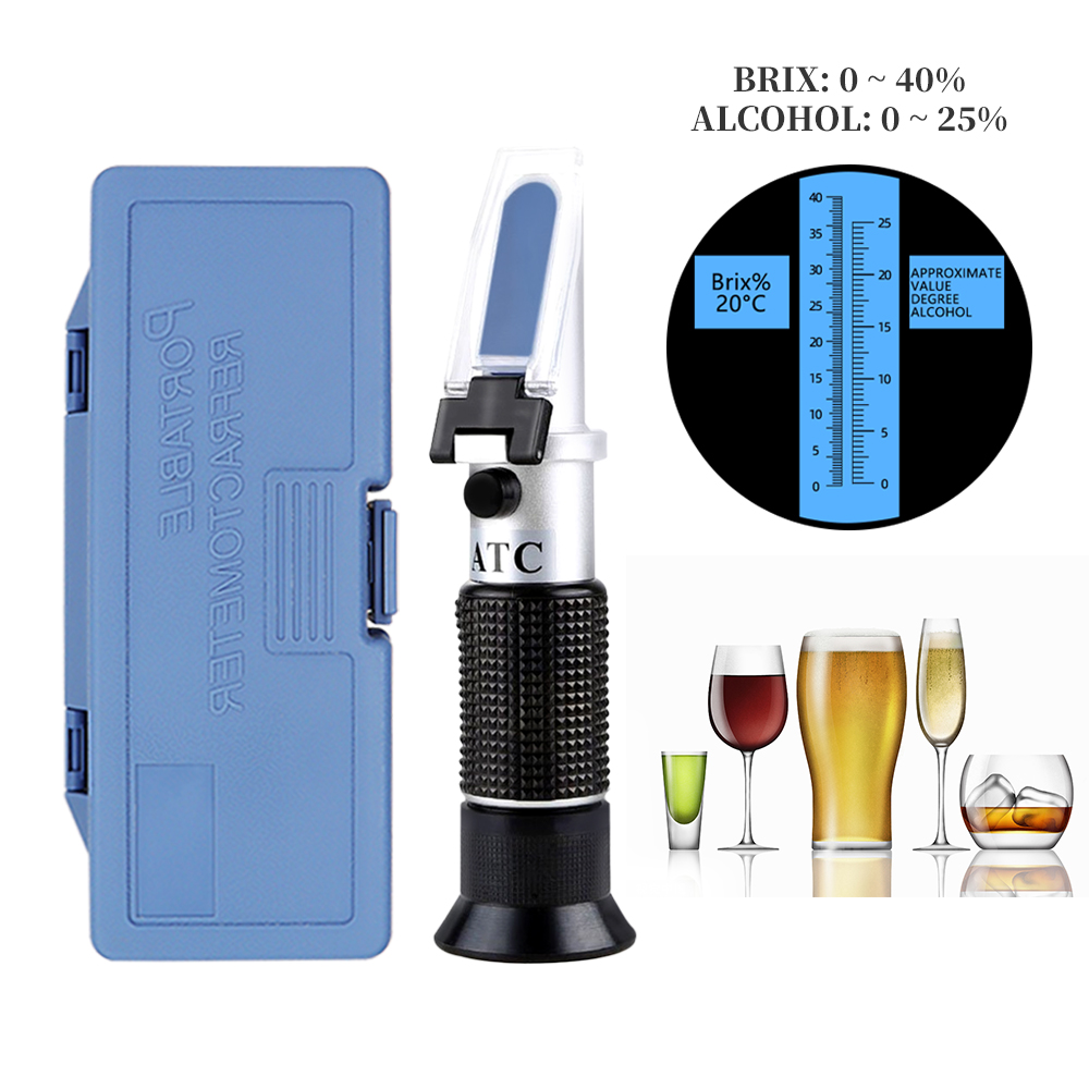 Refractometer Salinity - 2 In 1 Draagbare Alcohol Brix