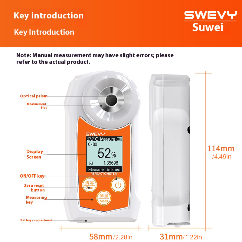 SWEVY SW80S/SW85S Industriële  - Refractometer Salinity recensie en prijs
