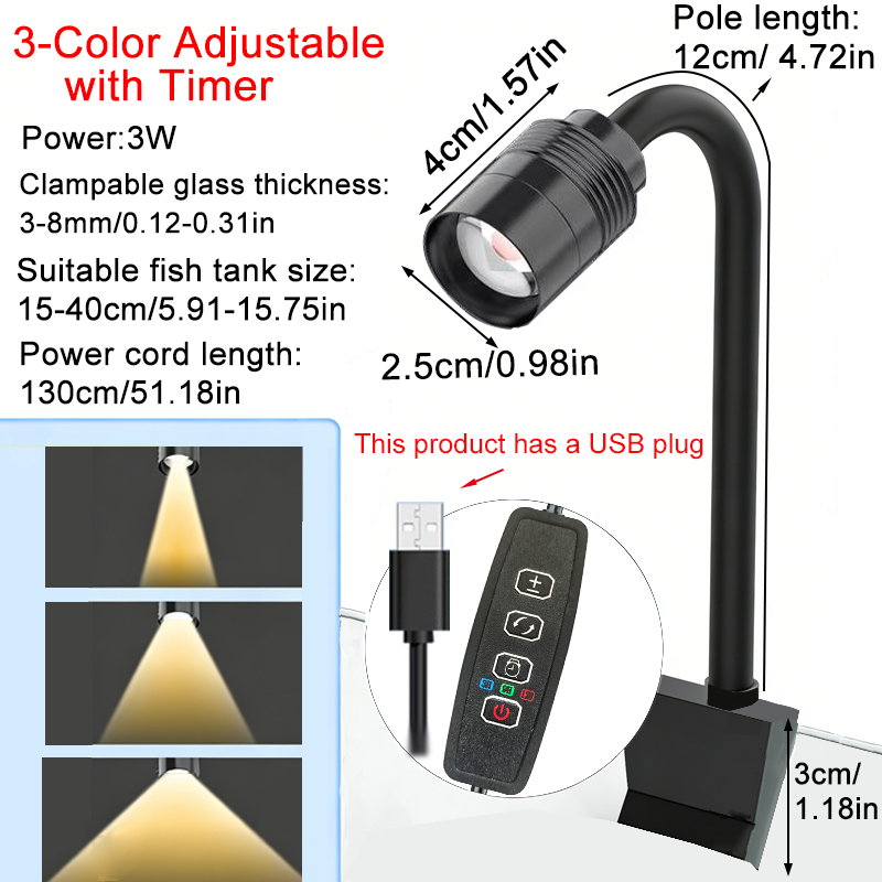 USB 3W Zuid-Amerikaanse Aquari - Aquarium Marine Lights recensie en prijs