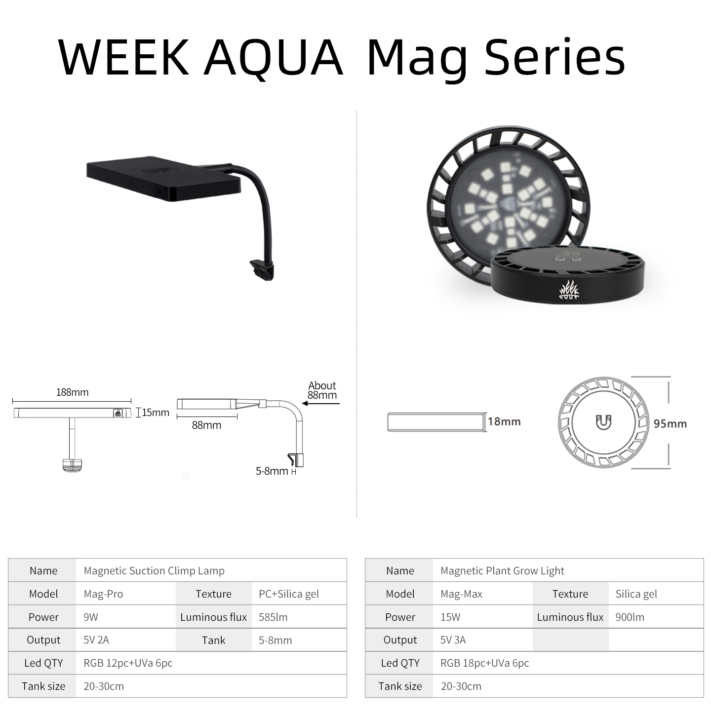 WEEK AQUA Mag Pro Mag Max Nano - Aquarium Marine Lights recensie en prijs