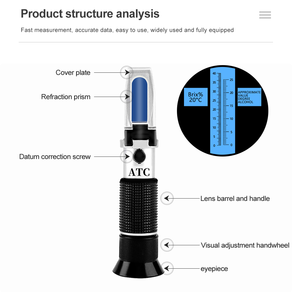 2 In 1 Draagbare Alcohol Brix  - Refractometer Salinity recensie en prijs