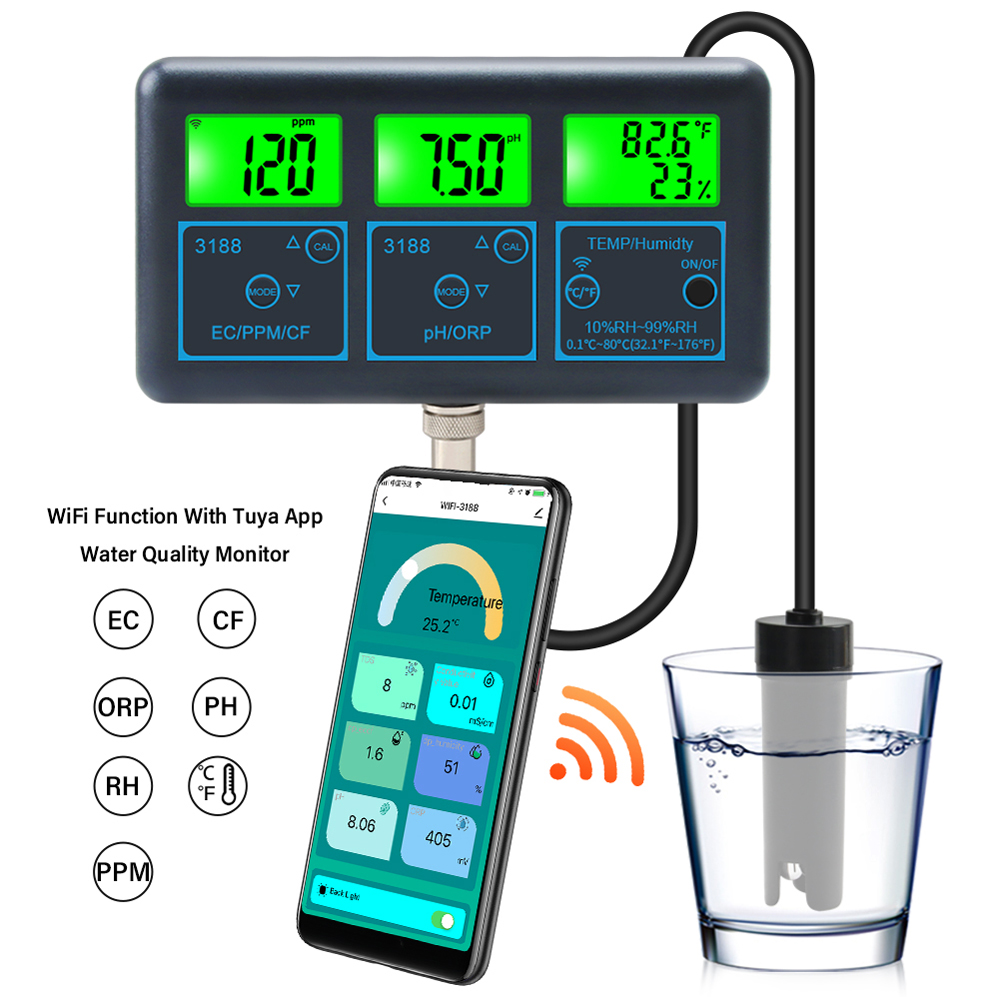 Tuya WiFi 7in1 Waterkwaliteits - Marine Aquarium Par Meter recensie en prijs