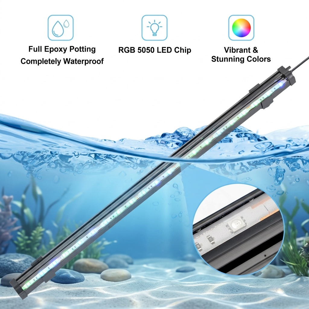 USB LED Aquarium Luchtbellenli - Aquarium Marine Lights recensie en prijs